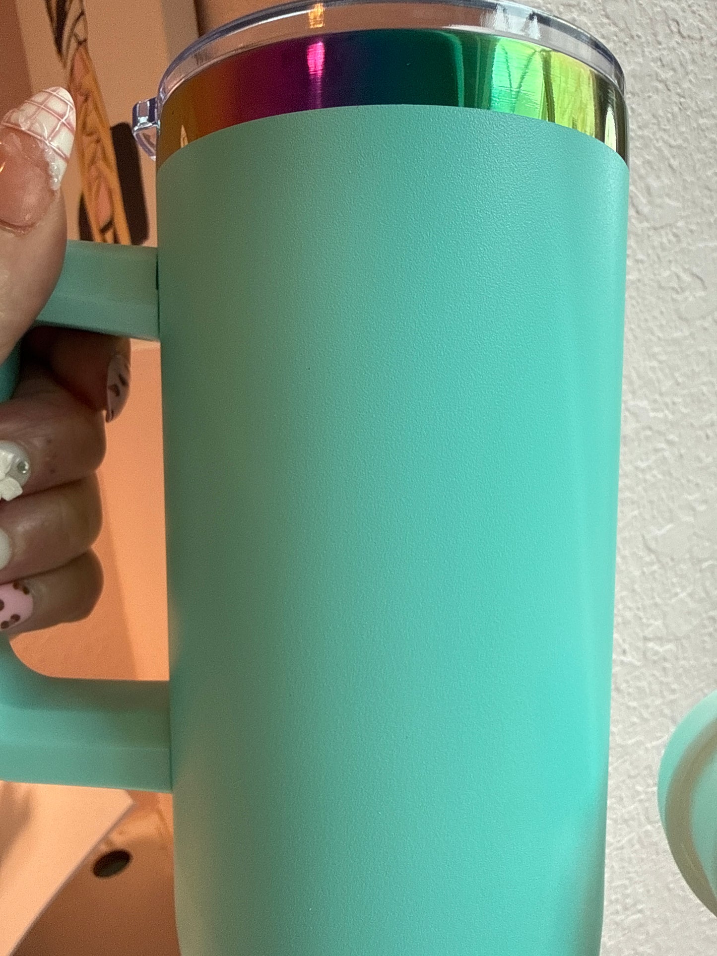 RESTOCK: 20oz Pastel Handled Tumbler — Stainless Steel Insulated Cup