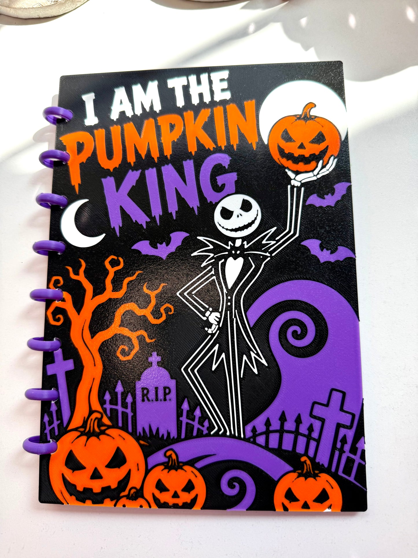 Nightmare Before Christmas Inspired A5 Refillable Disc-Bound Notebook | Pumpkin King Planner & Journal