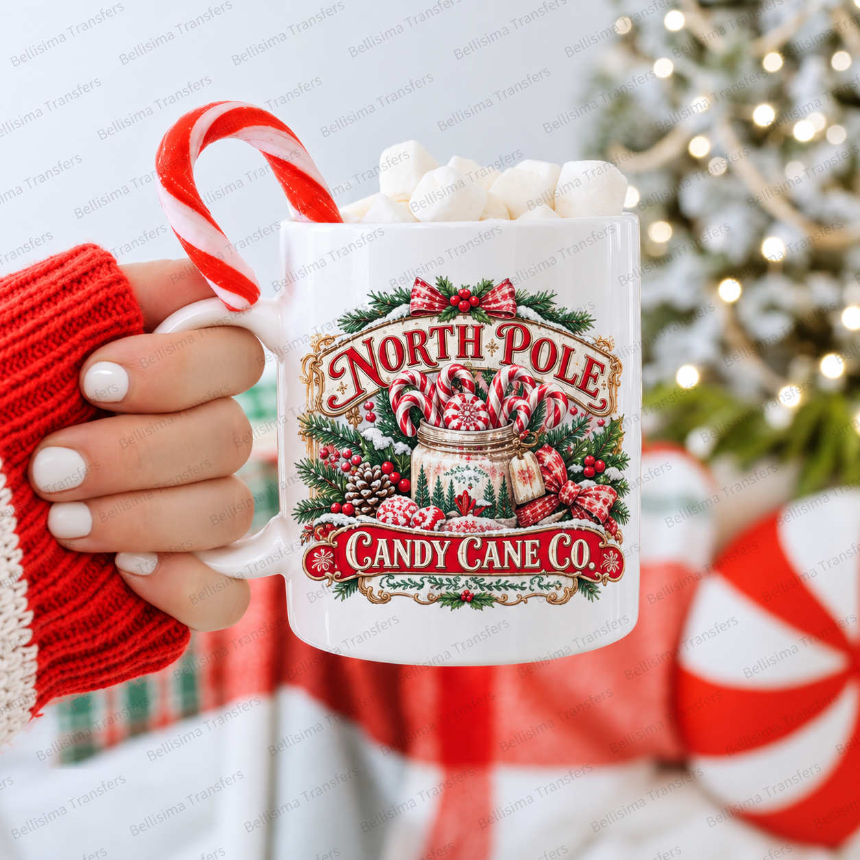 16/40 OZ NORTH POLE UV DTF Cup Decal