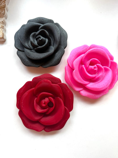 🌹16oz Single Rose Lid Topper – 3D Printed Floral Straw Topper | Tumbler Accessory