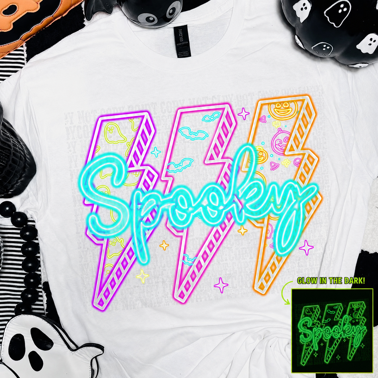 Glow in the Dark NEON BOLT DTF