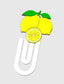 Lemon Jumbo Paperclip Bookmark | Cute Checkered Planner Clip