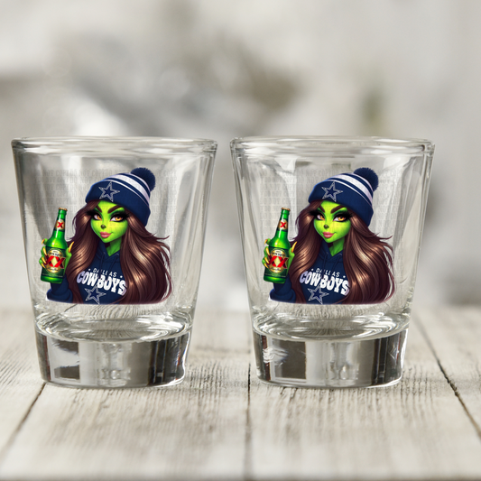 Dos XX Cowgirl   Shot Glass Decal