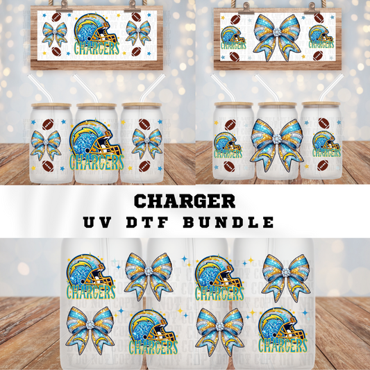 COQUETTE CHARGER FOOTBALL BUNDLE UV DTF CUP WRAP