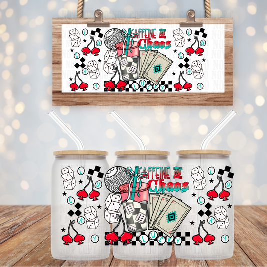 Caffeine and Chaos UV DTF Wrap