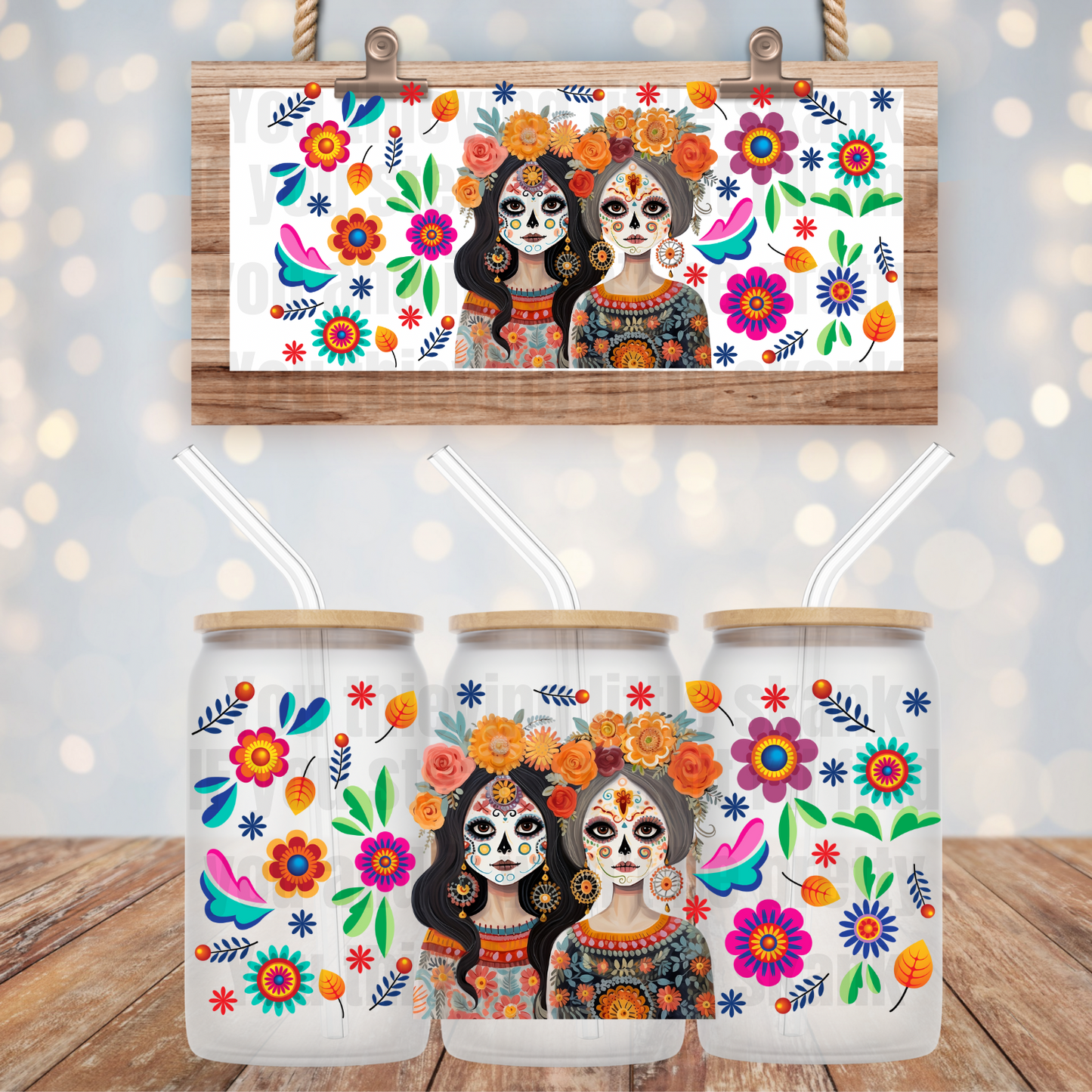 Catrina UV DTF Cup Wrap