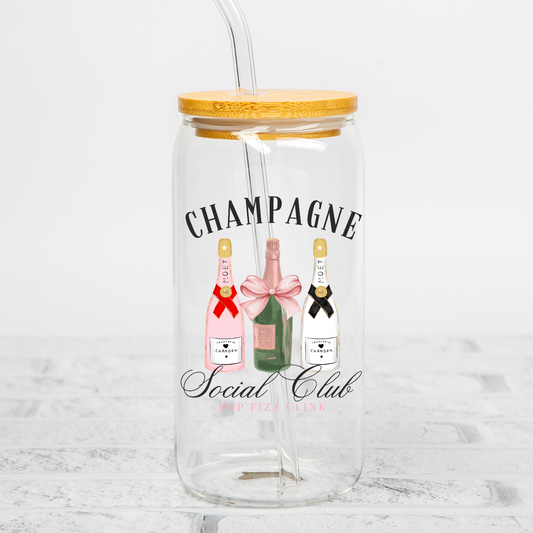 Champagne Social Club UV DTF Decal