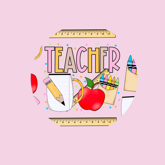 Colorful Teacher  UV DTF Lid Decal