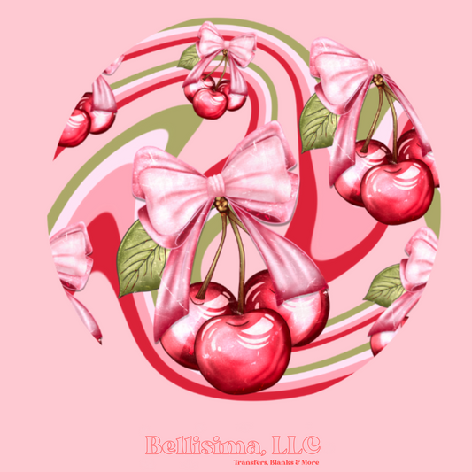 Coquette Cherries UV DTF Lid Decal