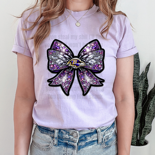 Coquette Raven Faux Rhinestone DTF