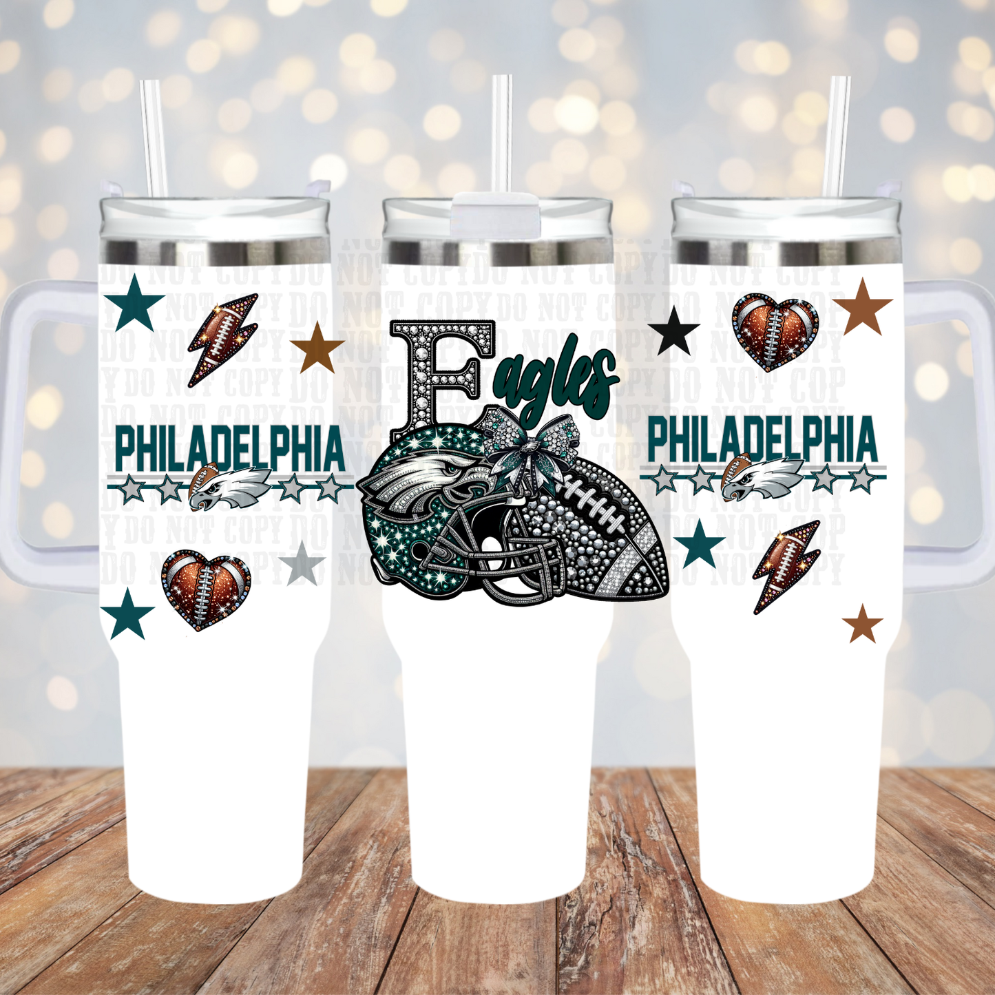 40oz 2026 Faux Rhinestone  Bundle UV DTF CUP WRAP