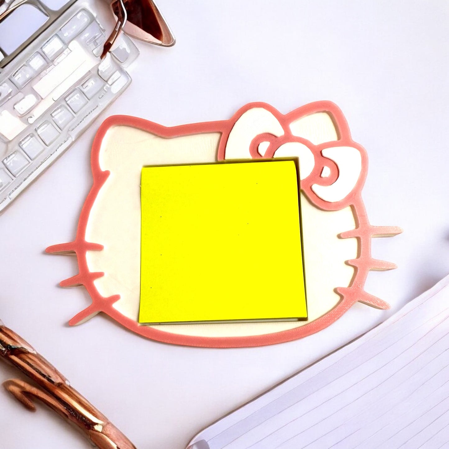KITTY STICKY NOTEPAD HOLDER