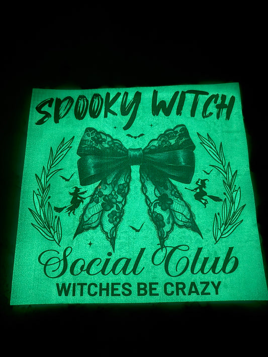 SPOOKY WITCH GLOW IN THE DARK DTF