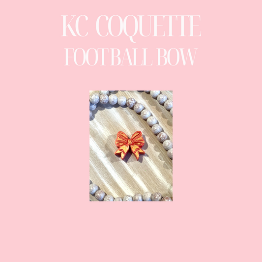 3D  FOOTBALL TEAMS COLORS BOW Straw Topper- STANDARD