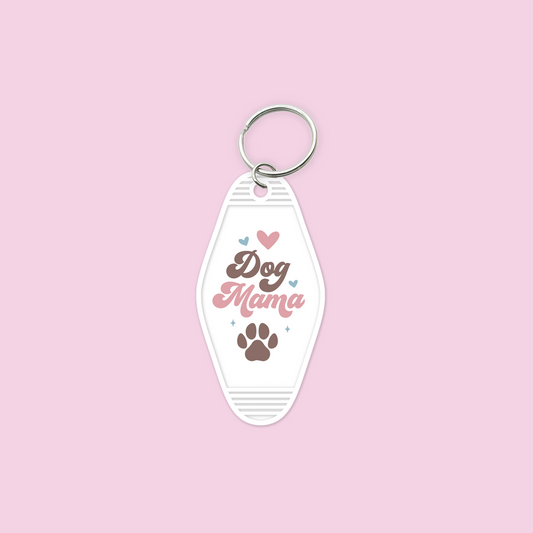 Dog Mama UV DTF Motel Keychain