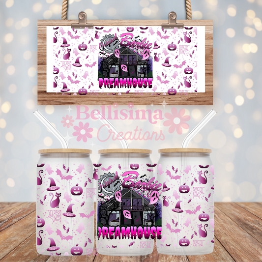 BARBIE DREAM HOUSE UV DTF CUP WRAP
