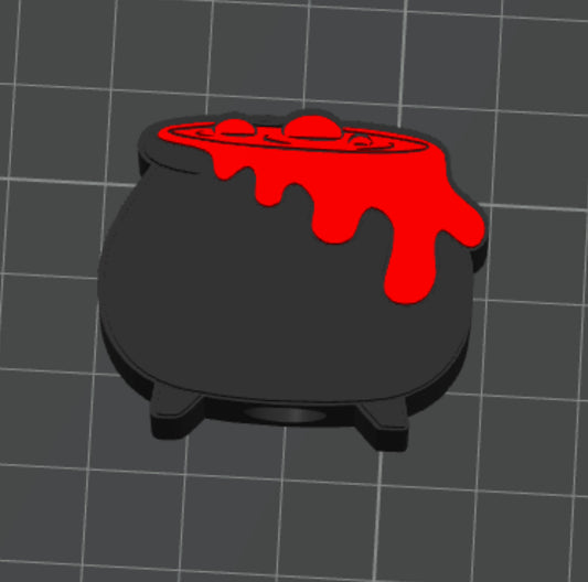 3D Cauldron Straw Topper Standard or Stanley Size