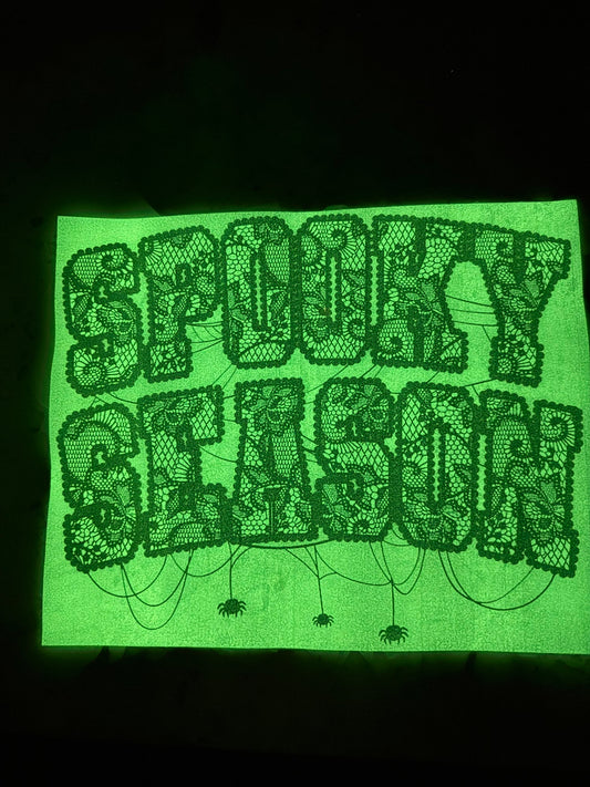 LACE SPOOKY SEASON GLOW IN THE DARK DTF