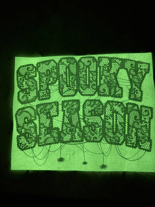 Glow in the Dark LACE SPOOKY SEASON DTF