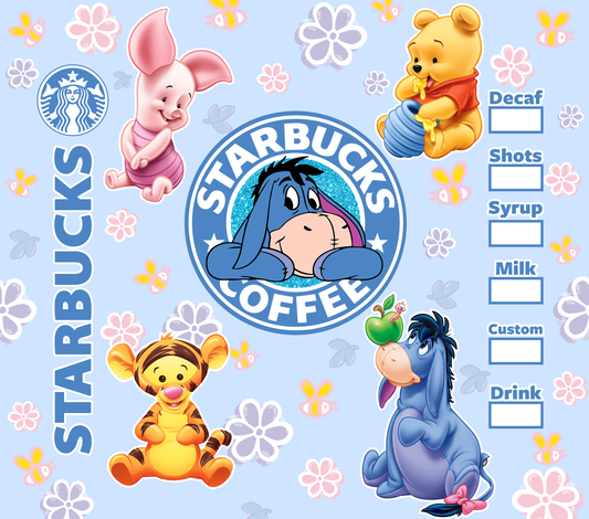 Bear  and Friends Starbies Sublimation Print