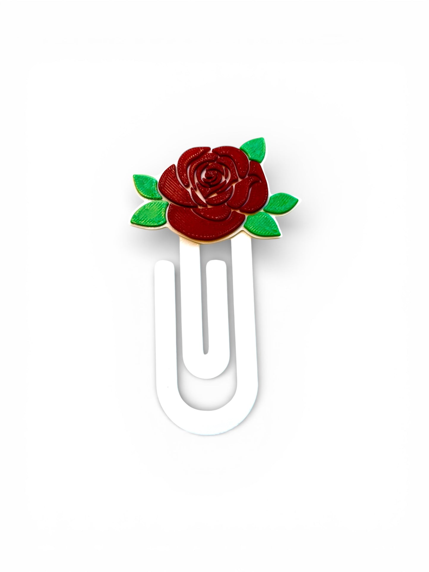Rose Jumbo Paperclip Bookmark | Cute Checkered Planner Clip