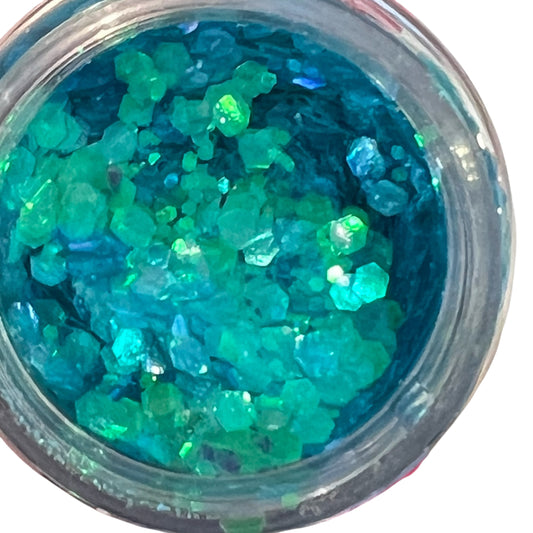 Ball Drop : Glow in the Dark Metallic CHUNKY GLITTER - RESTOCK