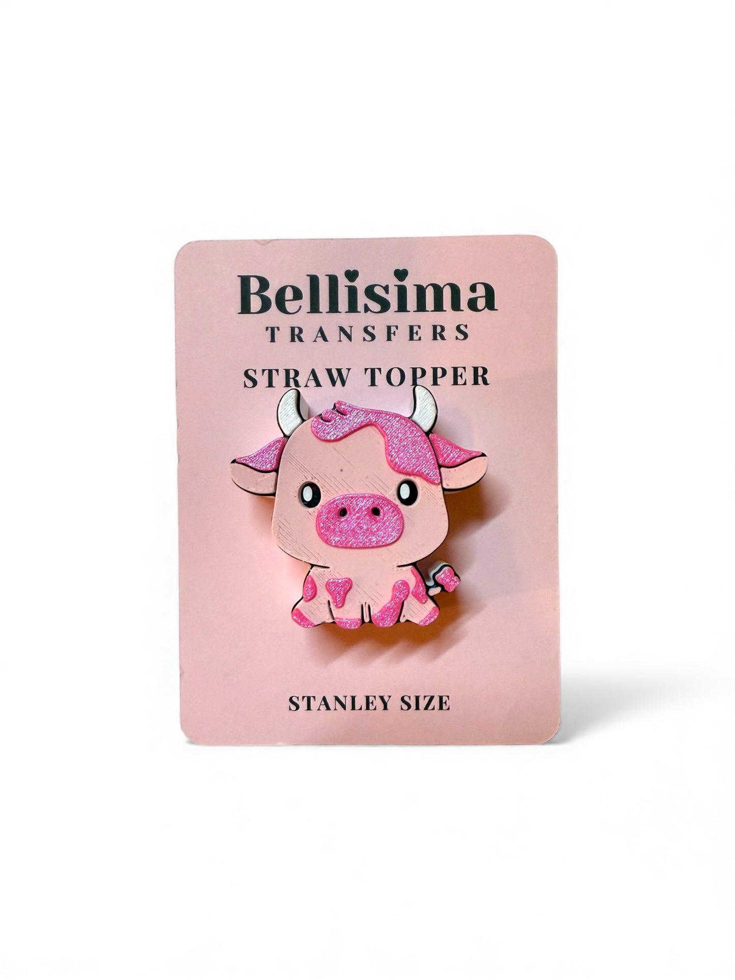 3D CUTESY COW STRAW TOPPER STANDARD or STANLEY