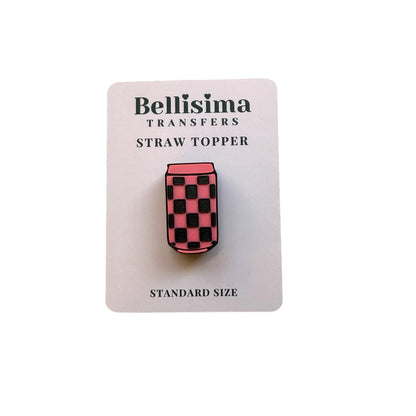 3D CHECKERED CAN  STRAW TOPPER STANDARD