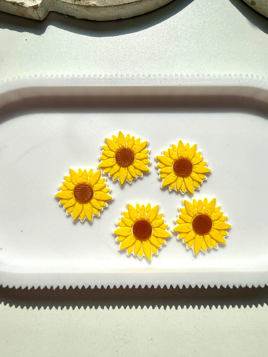 Flat Back Lid Charms – Sunflower