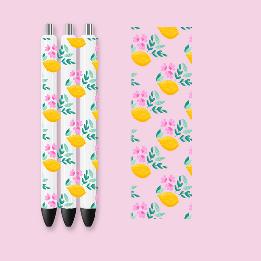 Lemons and Lavender UV DTF Pen Wrap