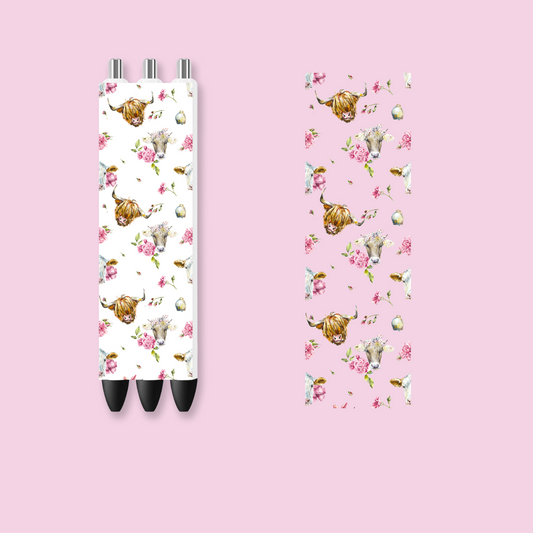 Cute Cow UV DTF Pen Wrap