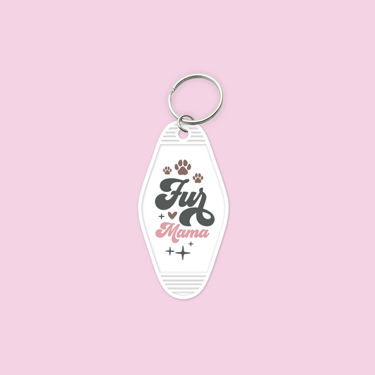 Fur Mama UV DTF Motel Keychain