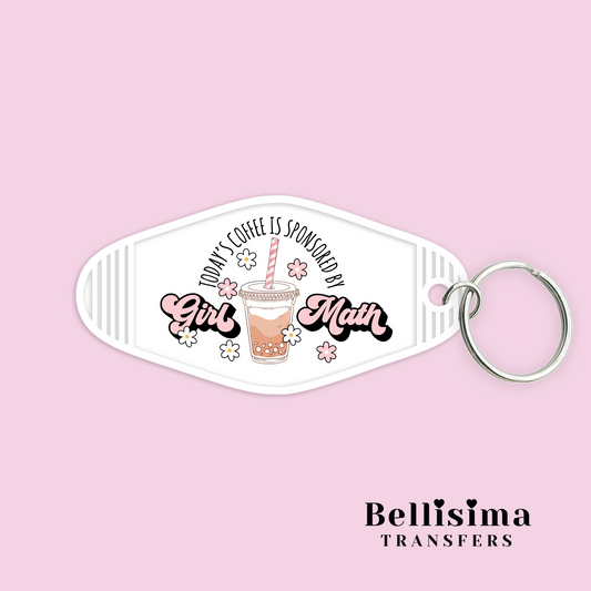 Girl Math Coffee UV DTF Decal