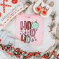 CHECKERED ORNAMENT HO HO HO DTF