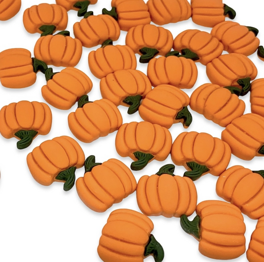 Flat Back Resin Pumpkin Charms, Resin Flatback Pumpkins, Pumpkin Cabochons