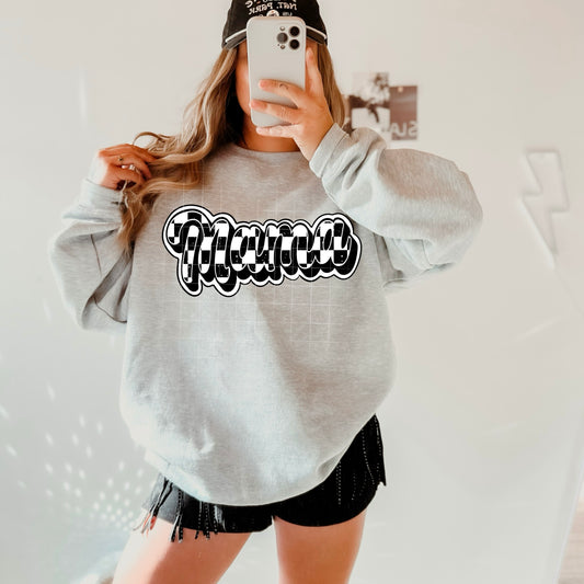 BUBBLE CHECKERED MAMA DTF