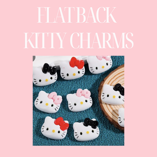 Flatback  Acrylic Cat Charms, Acrylic Cabochons