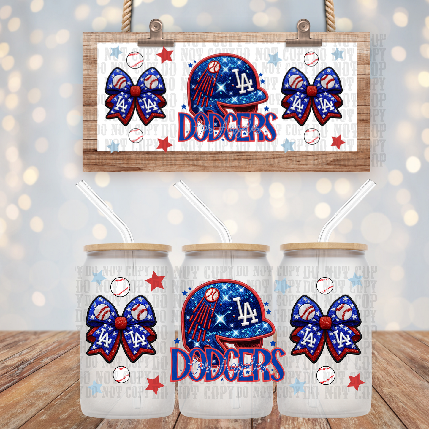 LA Baseball UV DTF Cup Wrap