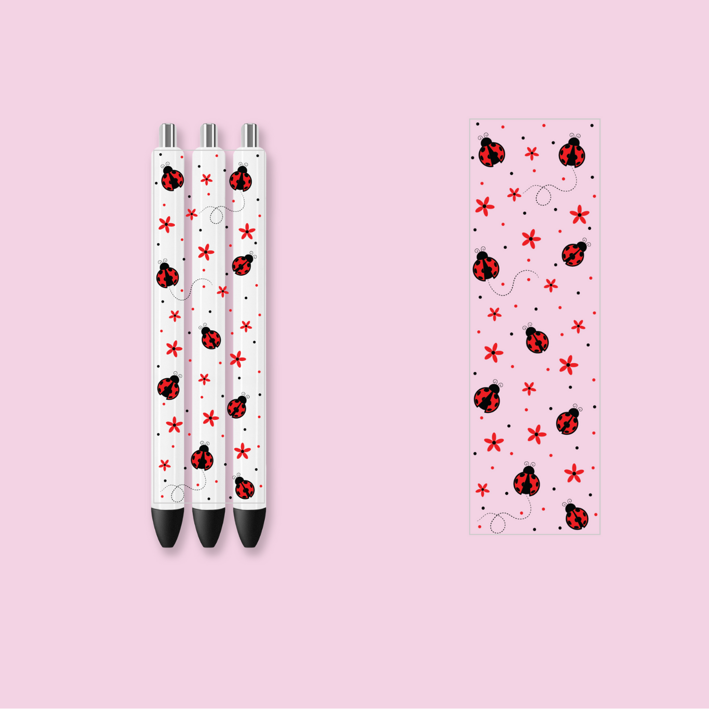 Lady Bugs  UV DTF Pen Wrap