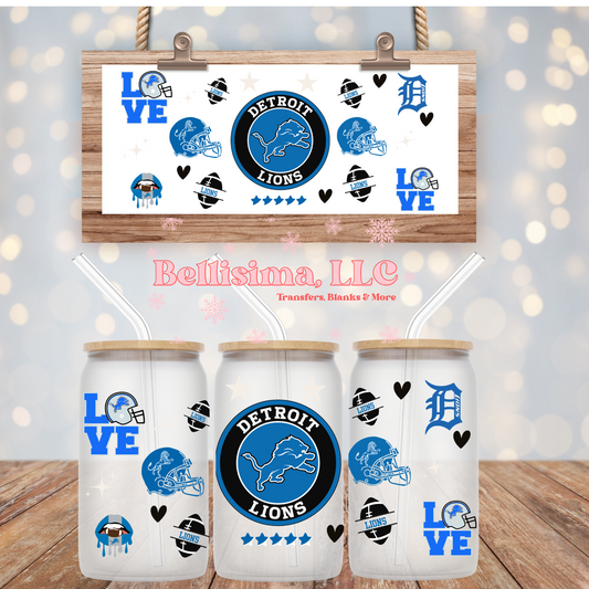 D Lion UV DTF Cup  Wrap