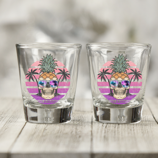 Lost In Paradise UV DTF Shot Glass Decal