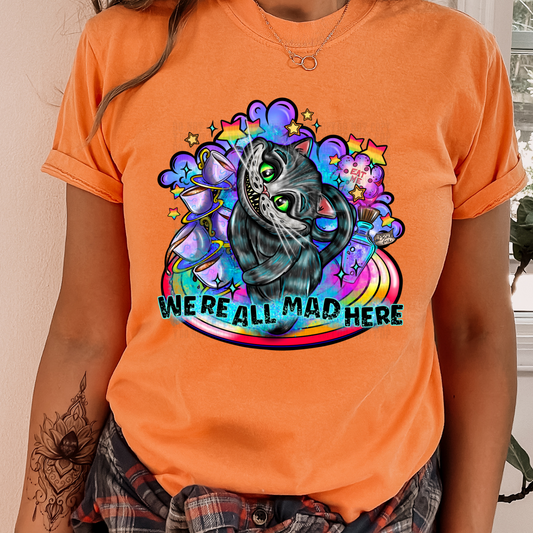 We're All Mad Here - Lisa Frank Inspired DTF