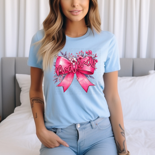 Mama Floral Bow DTF Transfer