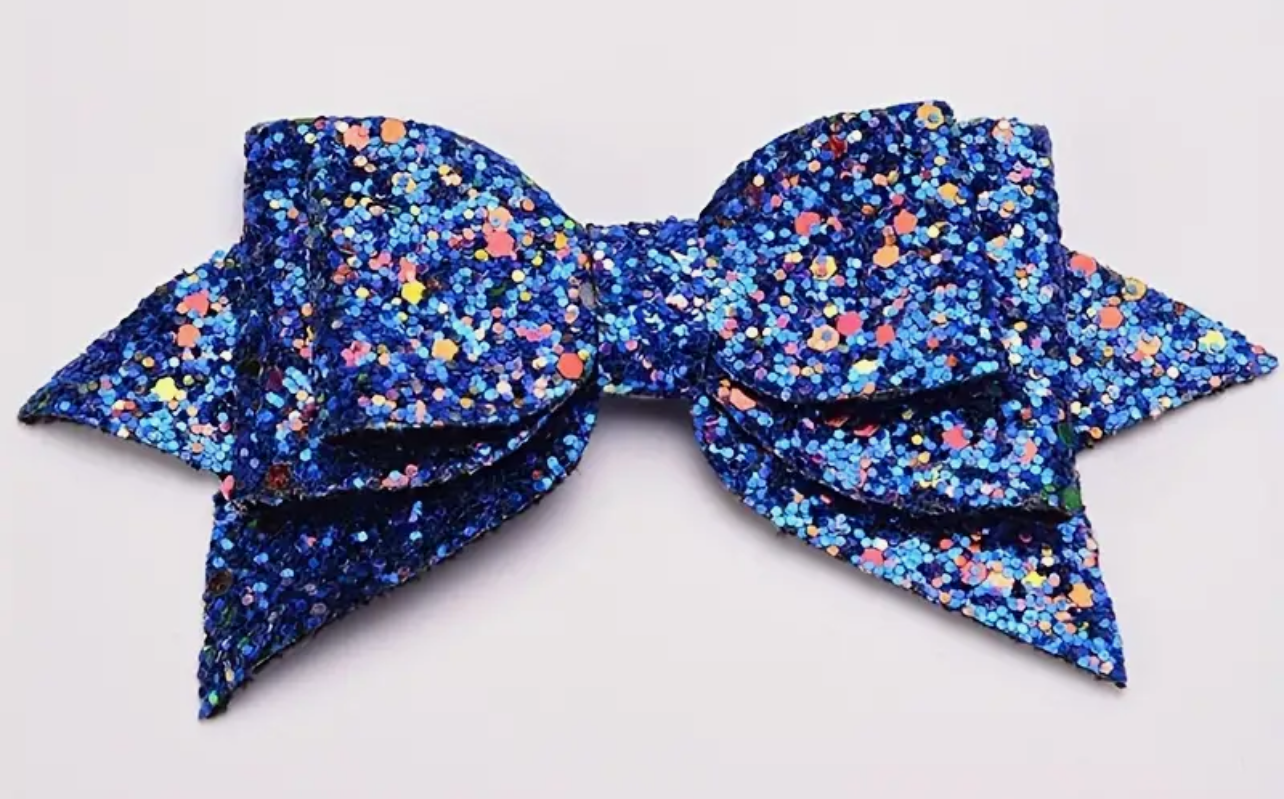 Glitter Bow Straw Toppers