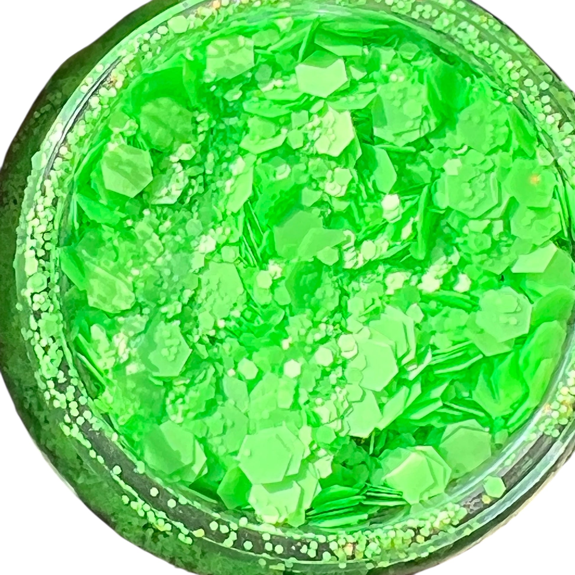 Neon Green Chunky Glitter