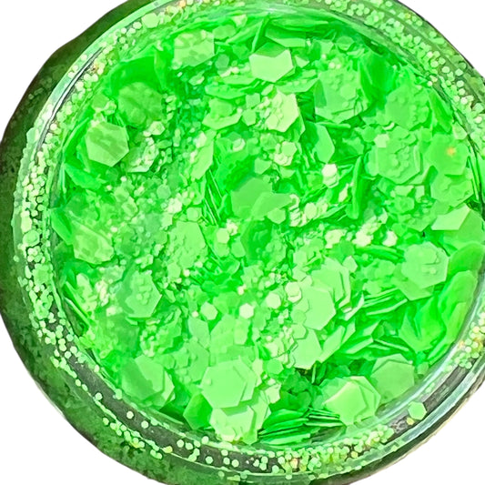 Neon Green Chunky Glitter