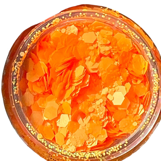 Neon Orange Chunky Glitter