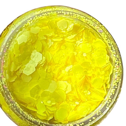 Neon Yellow Chunky Glitter