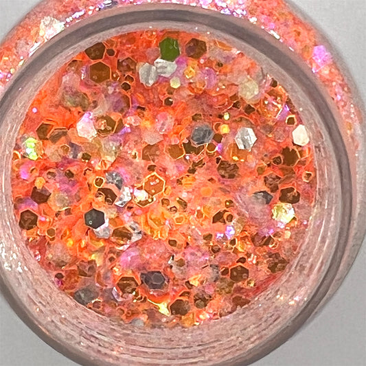 Orange Glow in the Dark Chunky Glitter