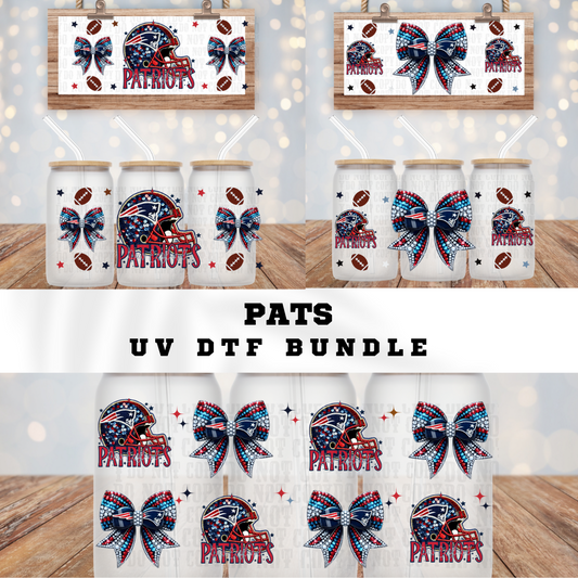 COQUETTE PATS FOOTBALL BUNDLE UV DTF CUP WRAP